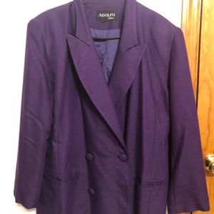 Adolfo Purple Blazer size 22